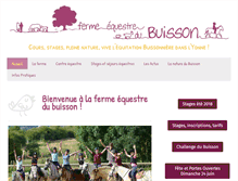 Tablet Screenshot of ferme-equestre-du-buisson.com